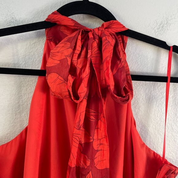 J Crew Collection Womens Plus 24 Halter Tie Maxi Dress Terrace Floral Sleeveless - Picture 9 of 9